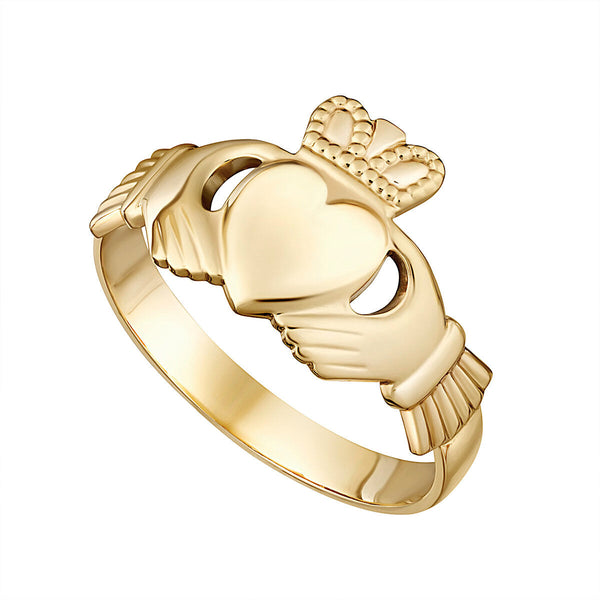 9ct Gold Mens Claddagh Ring S2232