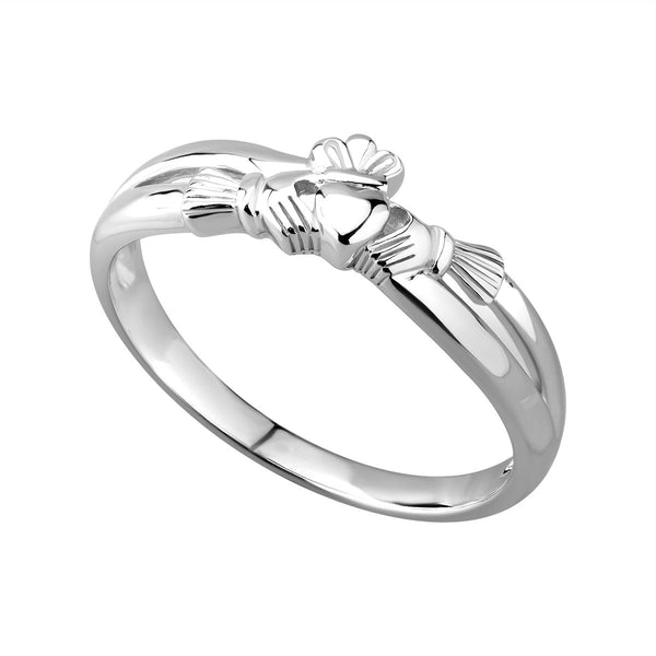 Sterling Silver Claddagh Crossover Ring S2750