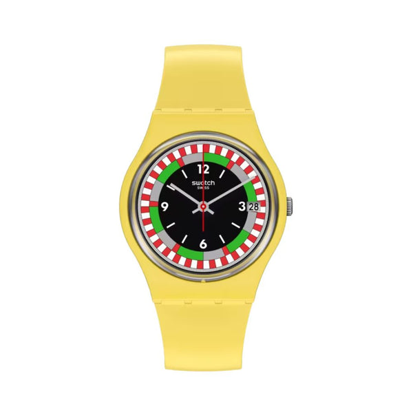 Swatch Yel_Race Quartz Bioceramic 34mm Watch S031J400