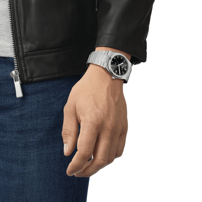 Tissot PRX 70's Retro Style Quartz Black Dial Steel 40mm Watch T1374101105100