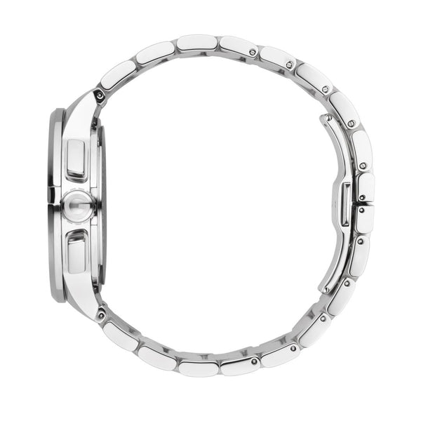 Gucci G-Chrono Quartz Silver Steel Black Dial 44mm Watch YA101204