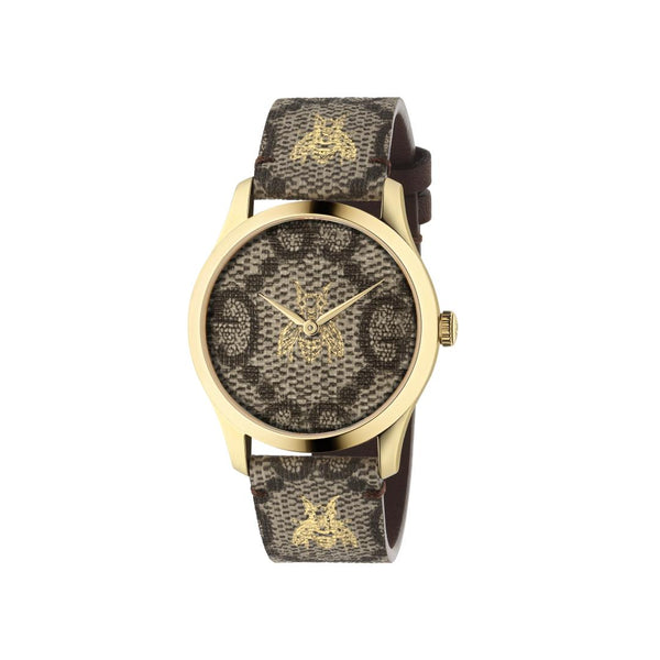 Gucci G-Timeless Bee Canvas Dial 38mm Ladies Watch YA1264068A