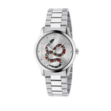 Gucci G-Timeless Quartz Snake Dial 38mm Steel Mens Watch YA1264076