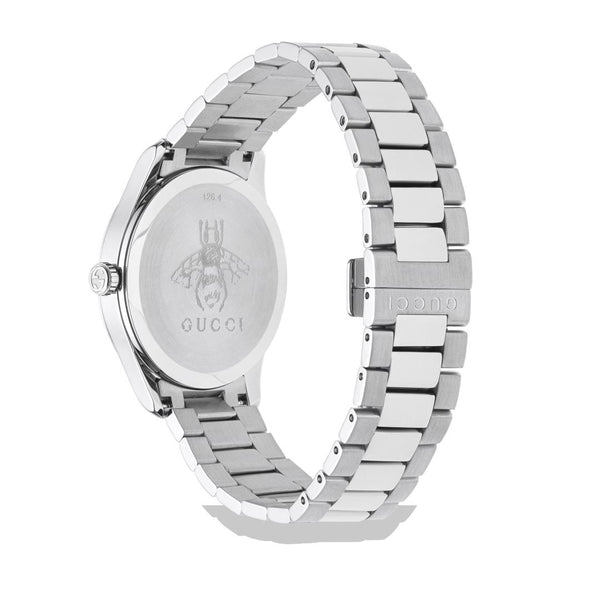 Gucci G-Timeless Quartz Silver Steel Snake Dial 38mm Steel Watch YA1264076