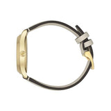 30% OFF - Gucci G-Timeless Quartz Bee Motif Cream Leather 38mm Watch YA1264128