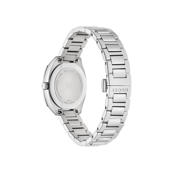 Gucci G-Timless GG22570 Quartz Black Dial Steel 29mm Diamond Ladies Watch YA142503