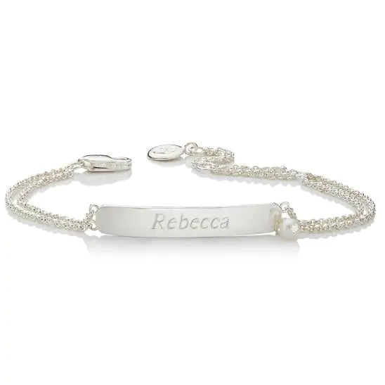 Molly Brown Personalised My First Pearl ID Bracelet