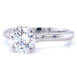18ct White Gold Round Brilliant Solitaire Ring
