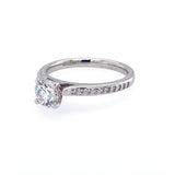 18ct White Gold Solitaire Diamond Ring