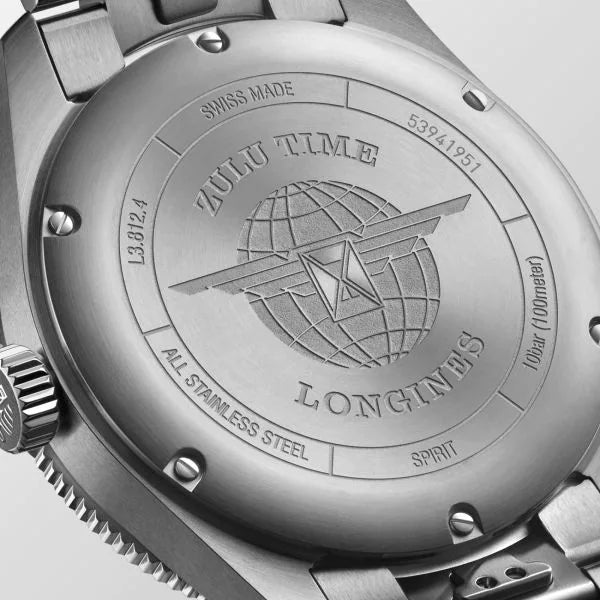 Longines Spirit Zulu Time Automatic Steel Green 42mm Watch L38124636