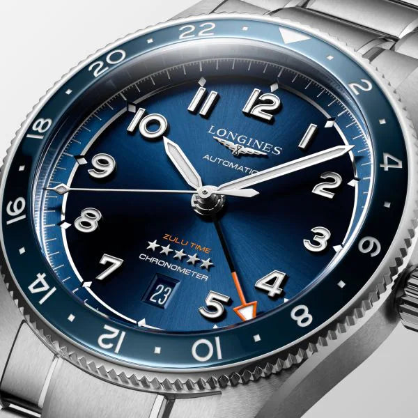 Longines Spirit Zulu Time Automatic Steel Blue Dial 42mm Watch L38124936