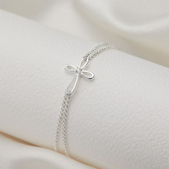 Molly Brown Cherish Diamond Cross Bracelet