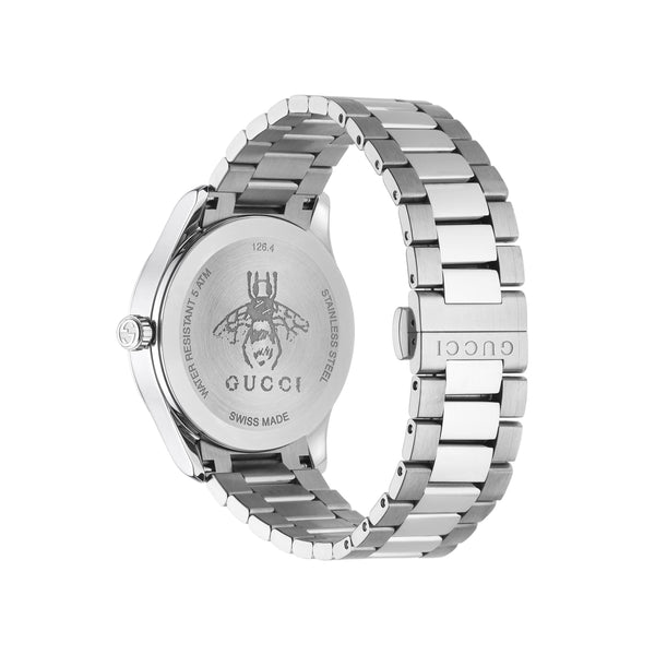 Gucci G-Timeless Steel Black Dial 38mm Watch YA1264029A