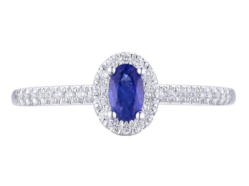 Platinum Diamond Cluster & Ruby / Sapphire Ring