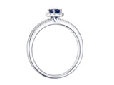 Platinum Diamond Cluster & Ruby / Sapphire Ring