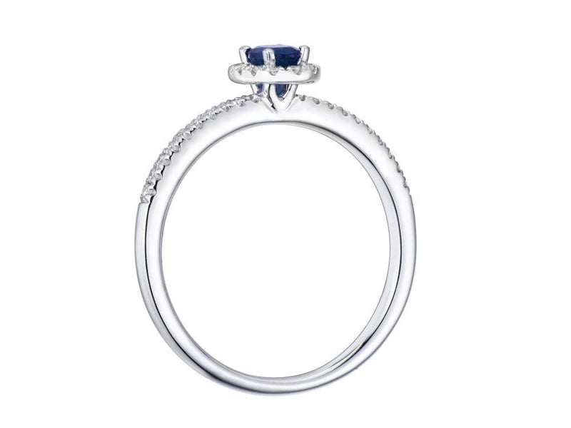 Platinum Diamond Cluster & Ruby / Sapphire Ring