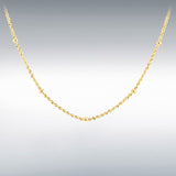 9ct Gold Rope and Ball Chain 45cm