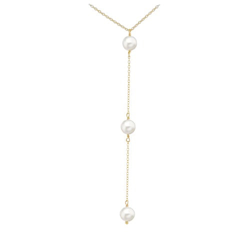 9ct Gold 3 Drop Freshwater Pearls Necklace