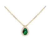 9ct Gold Cubic Zirconia Halo Necklace