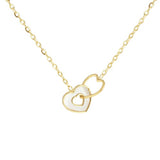9ct Gold Linked Hearts Necklace