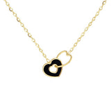 9ct Gold Linked Hearts Necklace