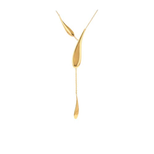 9ct Gold Three Teardrop Necklace