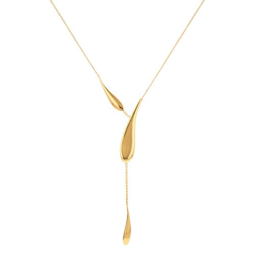 9ct Gold Three Teardrop Necklace