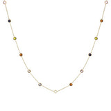 9ct Gold Multi Colour Cubic Zirconia Necklace