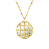 9ct Gold Mother of Pearl Basket Necklace