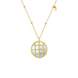 9ct Gold Mother of Pearl Basket Necklace