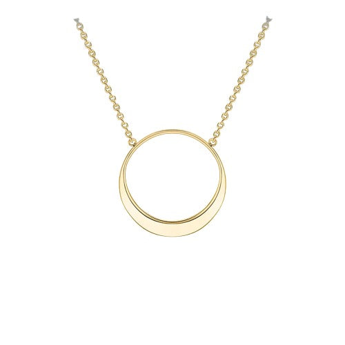 9ct Gold 14.8mm Eclipse Necklace