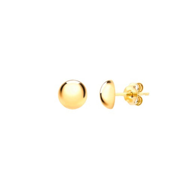 9ct Gold Spanish 7mm Dome Polished Ball Stud Earrings