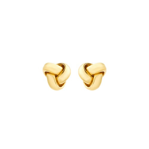 9ct Gold 8mm Triple Knot Stud Earrings
