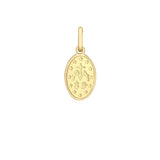 9ct Gold Holy Mary Oval Reversible Medal Pendant