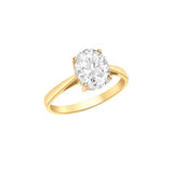 9ct Gold Oval Cubic Zirconia Ring