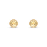9ct Gold 7mm Striped Ball Stud Earrings