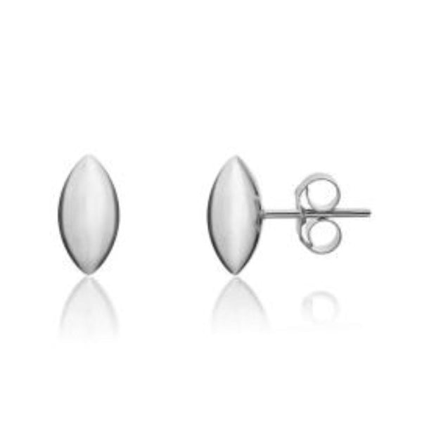 9ct Gold Polished Marquise Stud Earrings