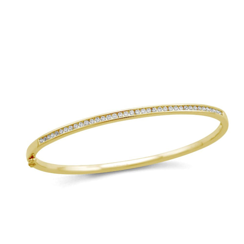 9ct Gold Diamond Bangle