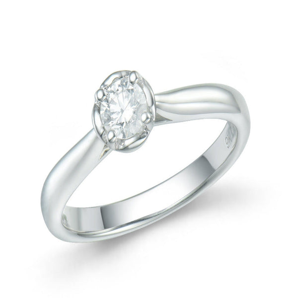 9ct White Gold Diamond Ring