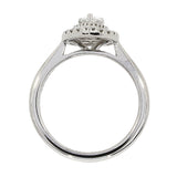 Platinum Pear Cut 0.70ct Diamond Halo Ring