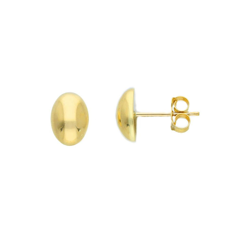 9ct Gold Oval Stud Earrings