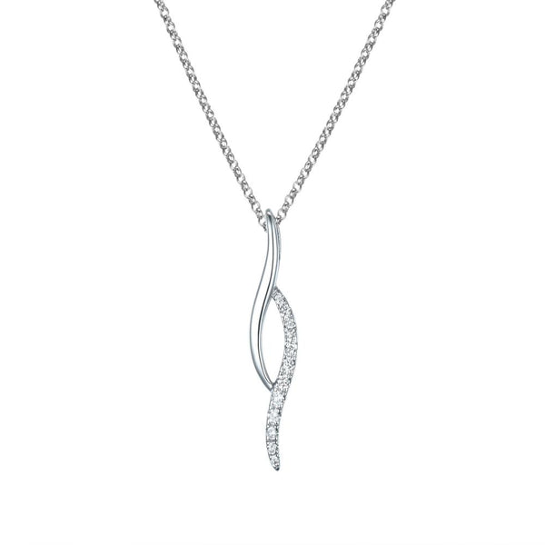 18ct White Gold Diamond Necklace