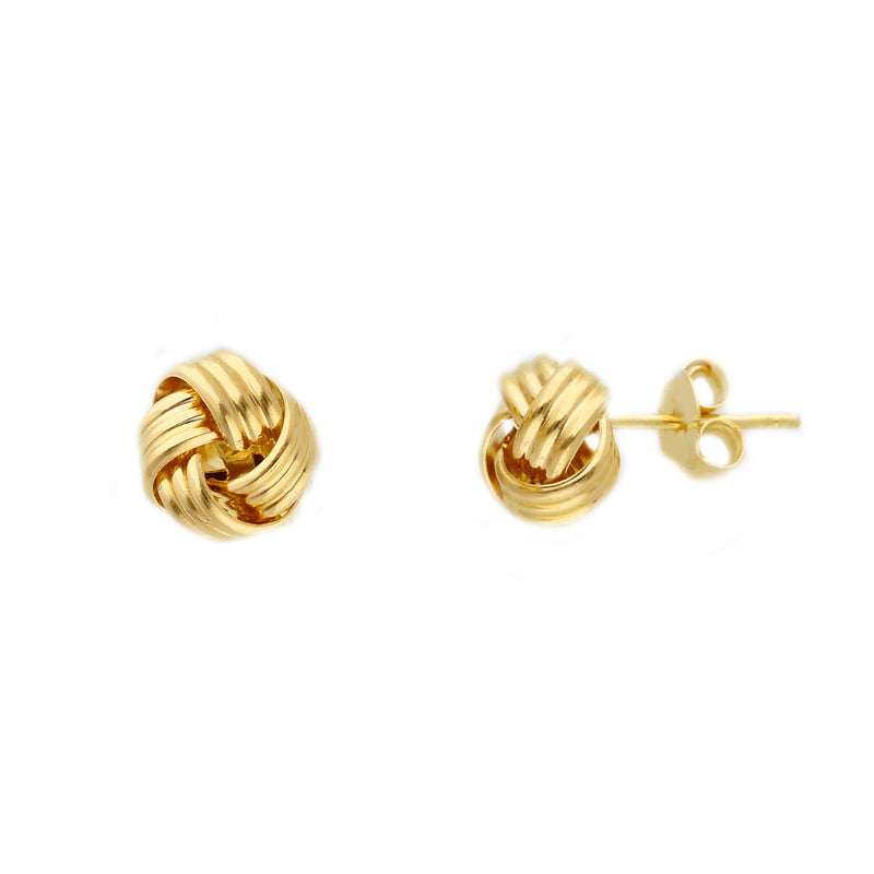 18ct Gold Knot Stud Earrings