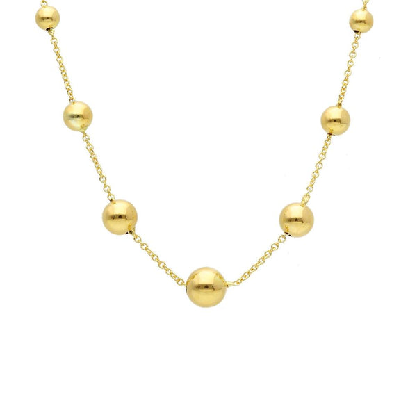 18ct Gold Bead Necklace