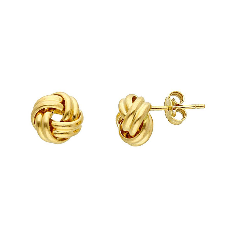 18ct Gold Polished Knot Stud Earrings