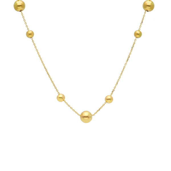 18ct Gold Bead Ball Necklace