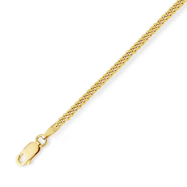 9ct Gold Diamond Cut Curb Link Chain 24"