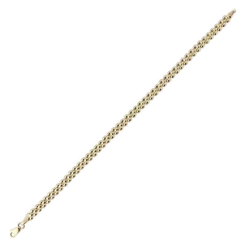 9ct Gold Brick 18.5cm Bracelet