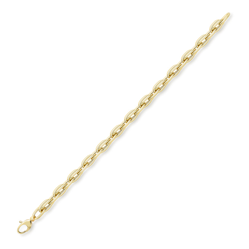 9ct Gold 19cm Oval Link Bracelet