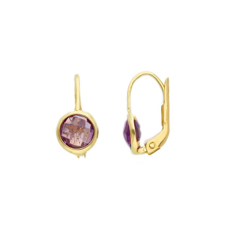 9ct Gold Amethyst Earrings